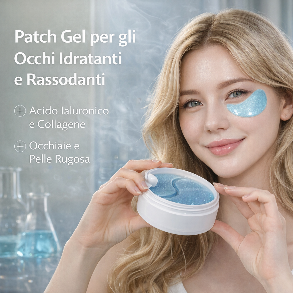Patch Occhi Hydrogel: Acido Ialuronico e Cristalli di Collagene